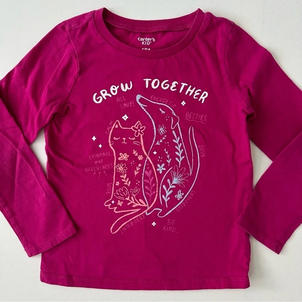 Carter’s Kid Girls Long Sleeve Graphic Shirt Size 5